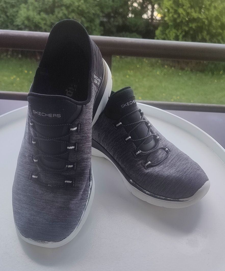 Skechers "slip-ins" BLACK/ciemno szary r. 36,5