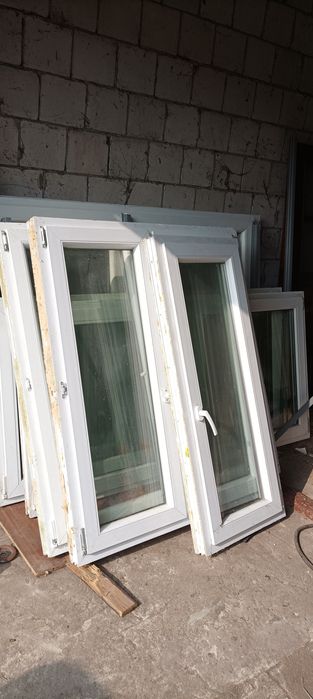 Okna pcv z rozbiórki w dobrym stanie ,7 sztuk