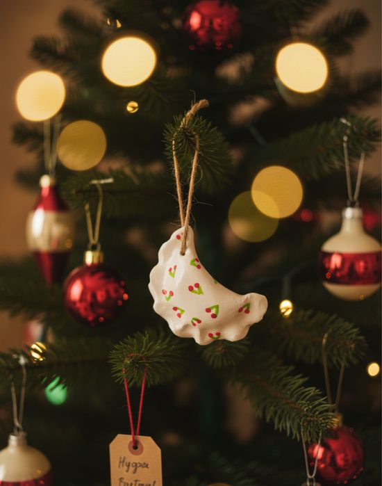 Новогодние украшения ручной работы,новорічні керамічні іграшки.