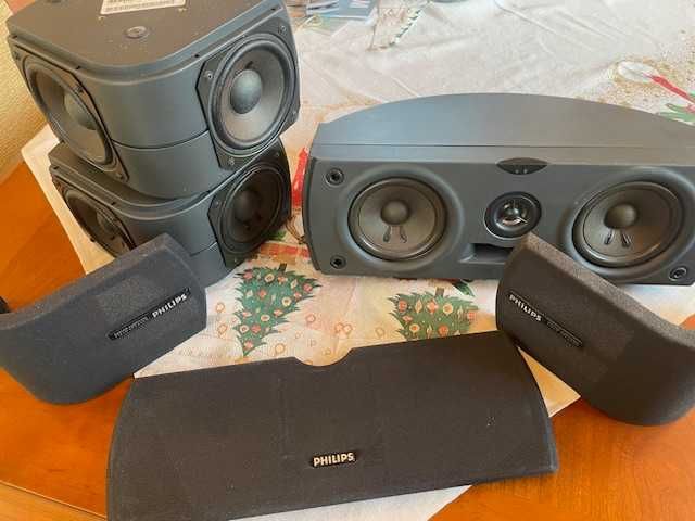 Kolumny głośnikowe Philips surround+centralny