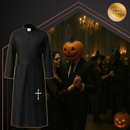 Strój przebranie halloween ksiądz kostium na bal