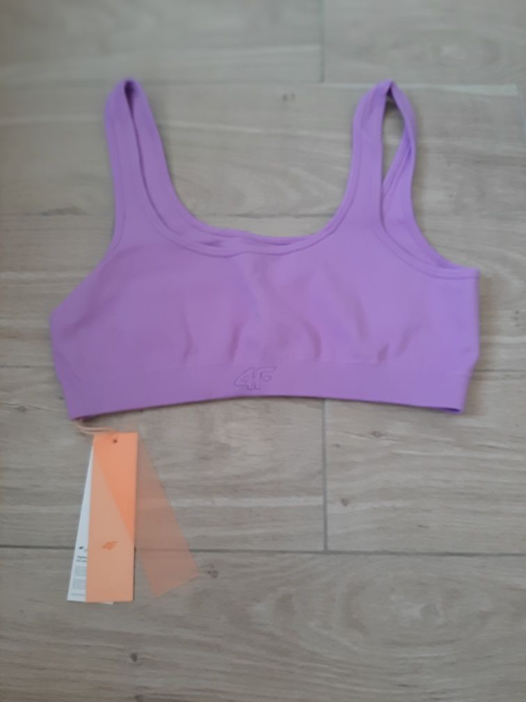 Stanik sportowy nowy 4F collection Anna Lewandowska M/L fioletowy