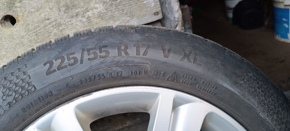 Org Alufelgi Audi A4B8 17 5x112 +Opony Continental zimowe