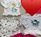 116 zestaw paka bluzeczka bluzka ubranka tunika cekiny h&m