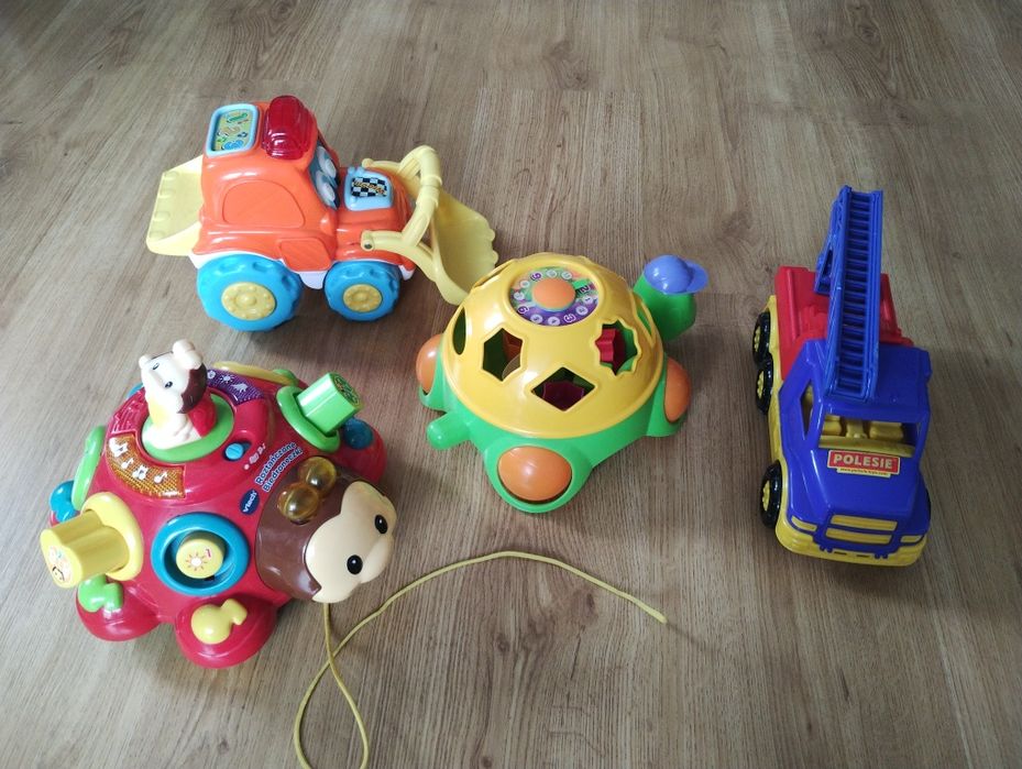 Zabawki, sorter, koparka, biedronka vtech
