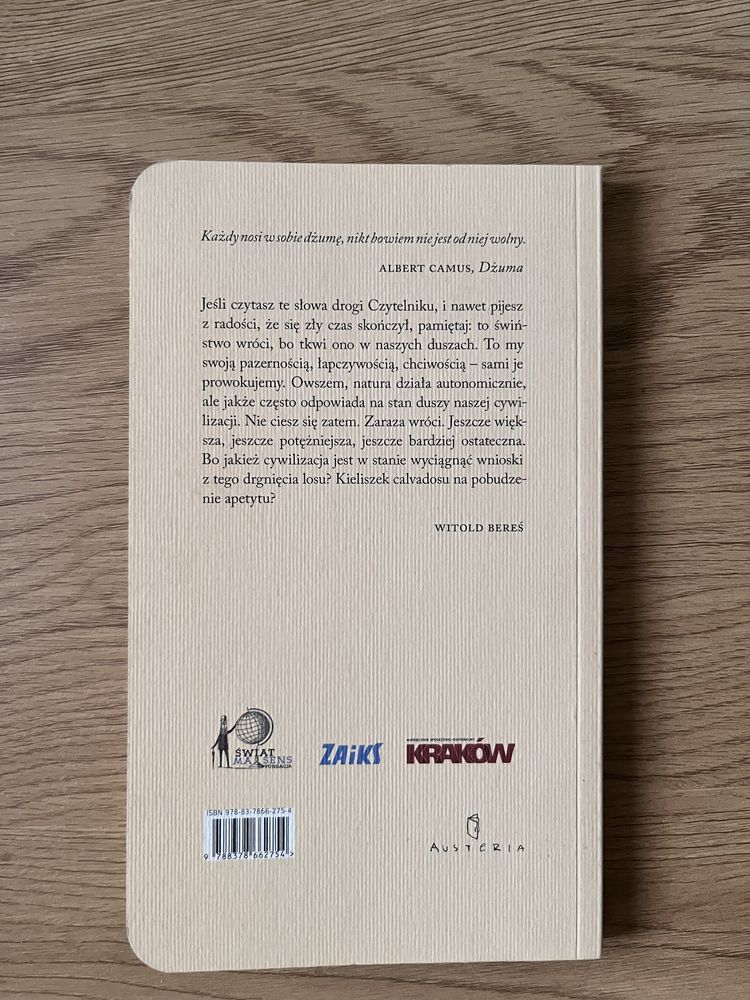 Witold Bereś - Zaraza. Lekcja nieprzerobiona UNIKAT z autografem!