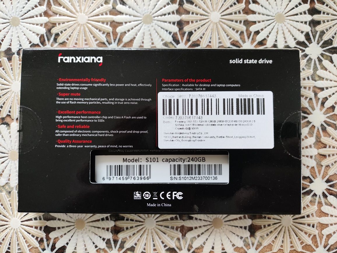 Продам 2.5" SATAIII SSD Fanxiang S101 на 240 GB