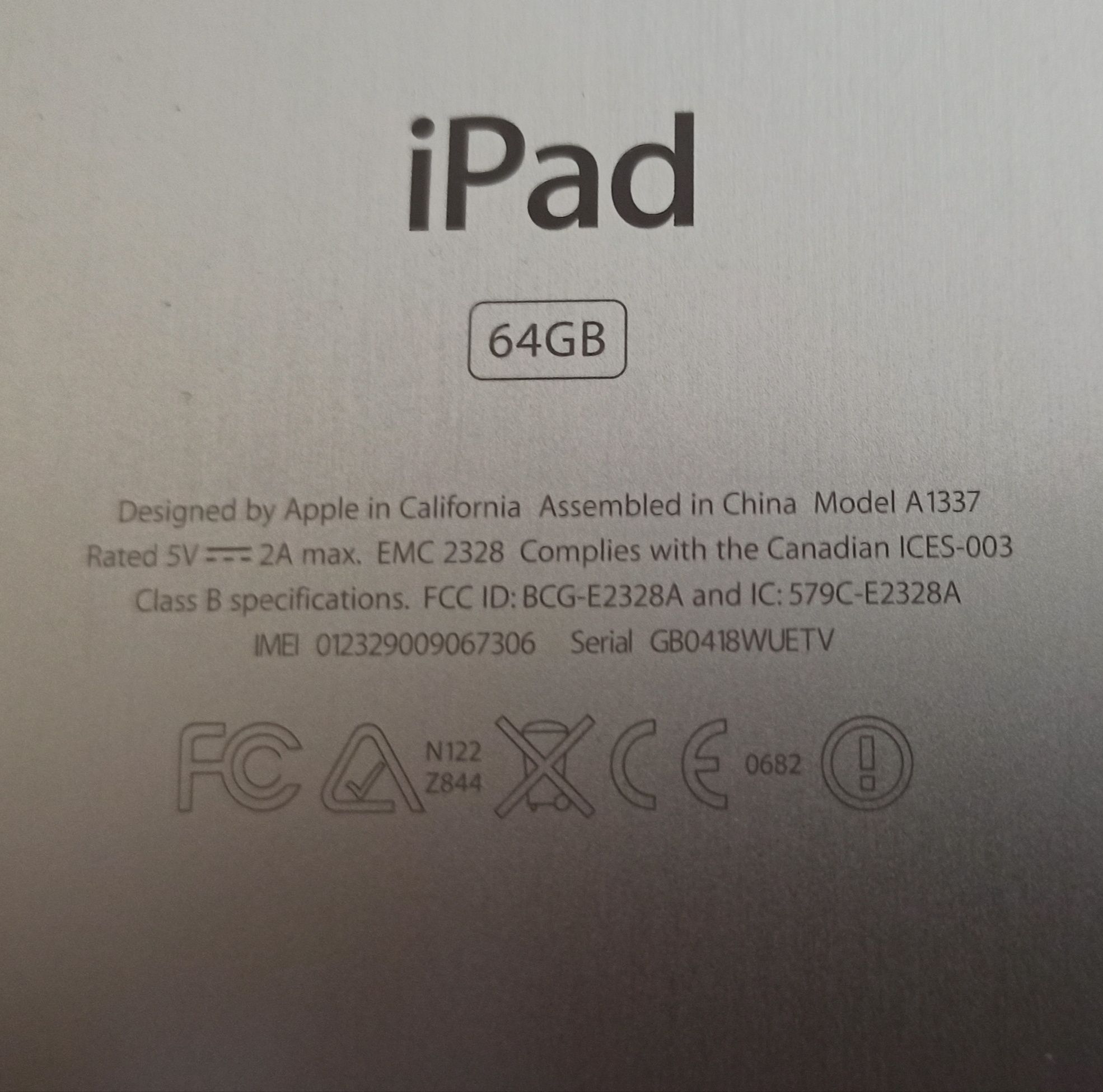 Apple iPad 64GB модель A1337 (не работает)