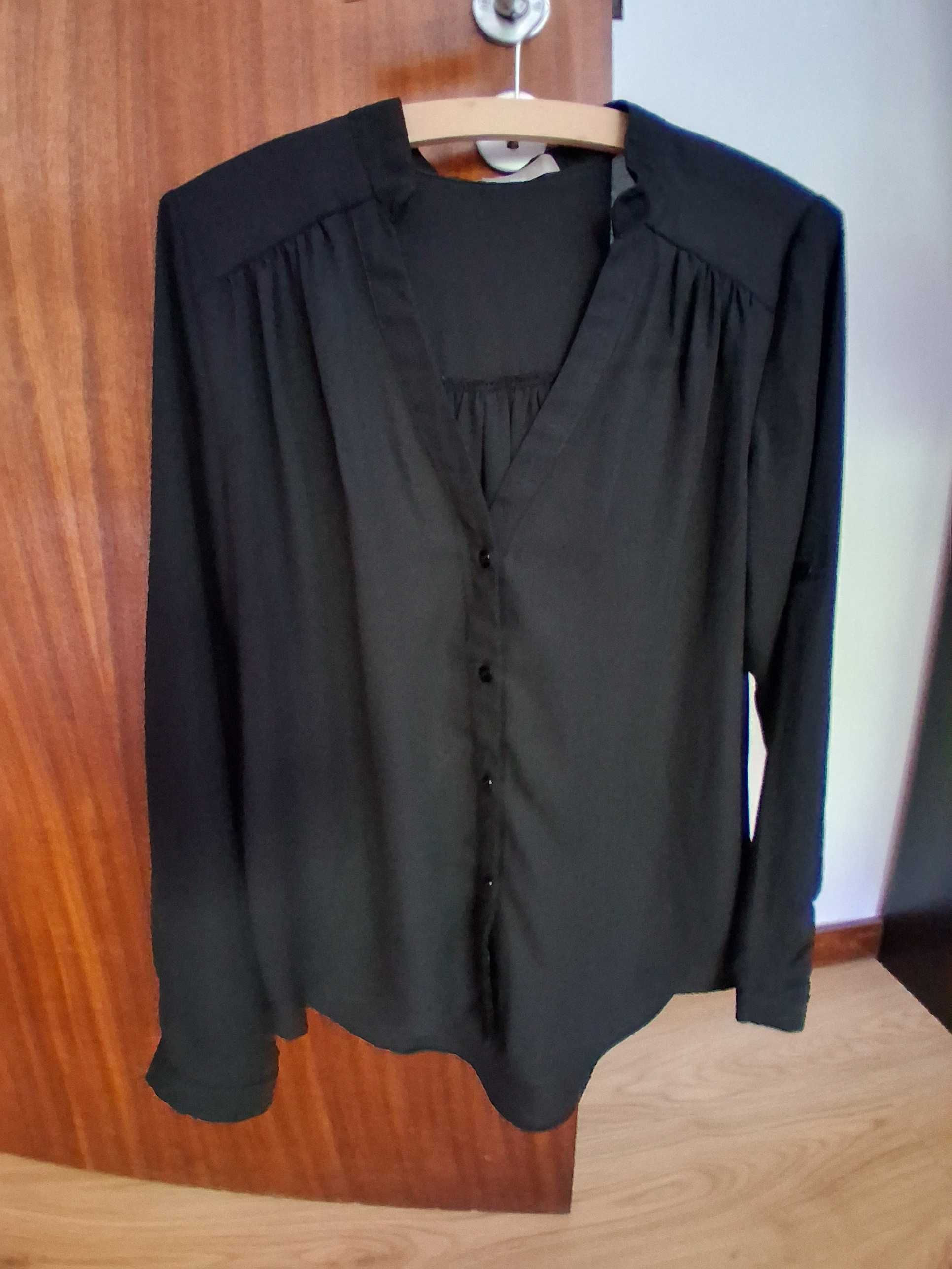 Blusa Pink Boom, preta, Tam M (Portes incluídos)