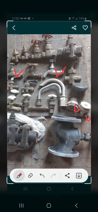 Крани різні вода газ пара