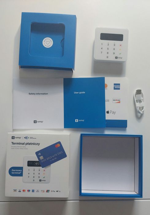 Terminal płatniczy SumUp Air z pudełkiem