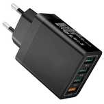 Ładowarka sieciowa szybka 4x usb quick charge 3.0 czarna
