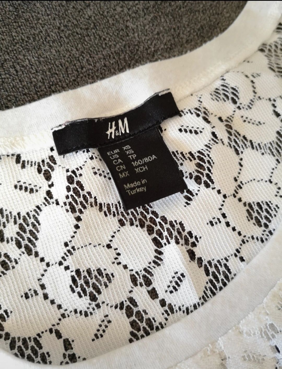 Koronkowa bluzka H&M S