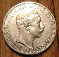 Moneta srebrna Niemcy Cesarskie 2 marki 1904 Ag srebro ładna