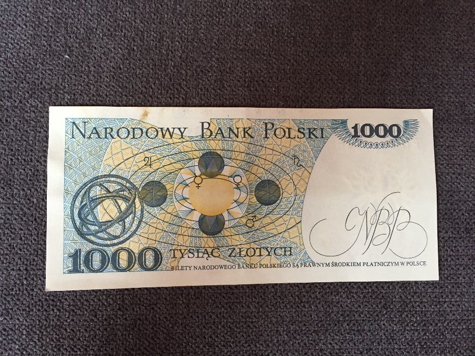 banknot 1000 zł 1982r. seria KG