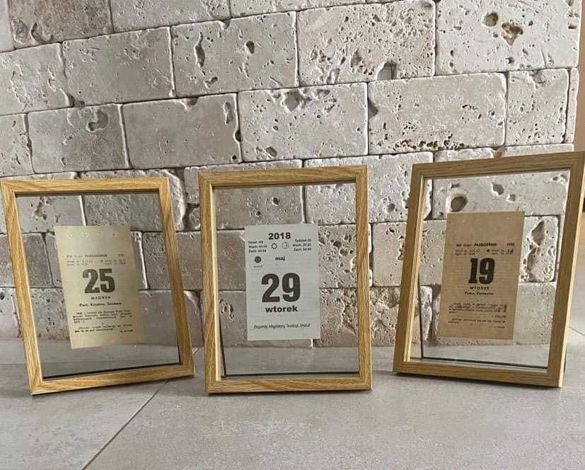 Kartki z kalendarza ORYGINAŁ 1955r-2025r