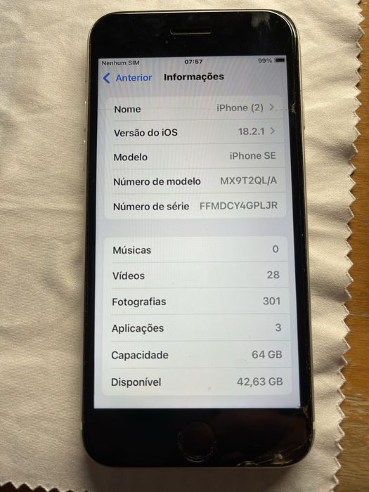 Iphone SE 2020 64 GB Branco Impecavel
