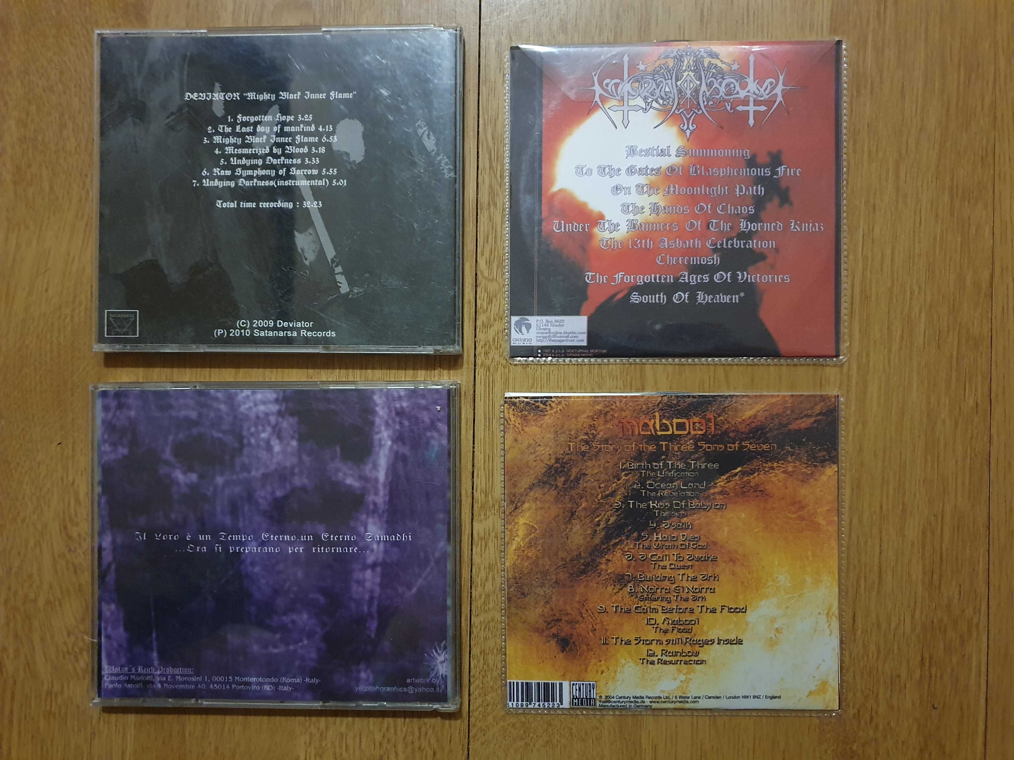 CD Mp3 Black Metal NokturnalMortum Deviator OrphanedLand ArimoniumRex