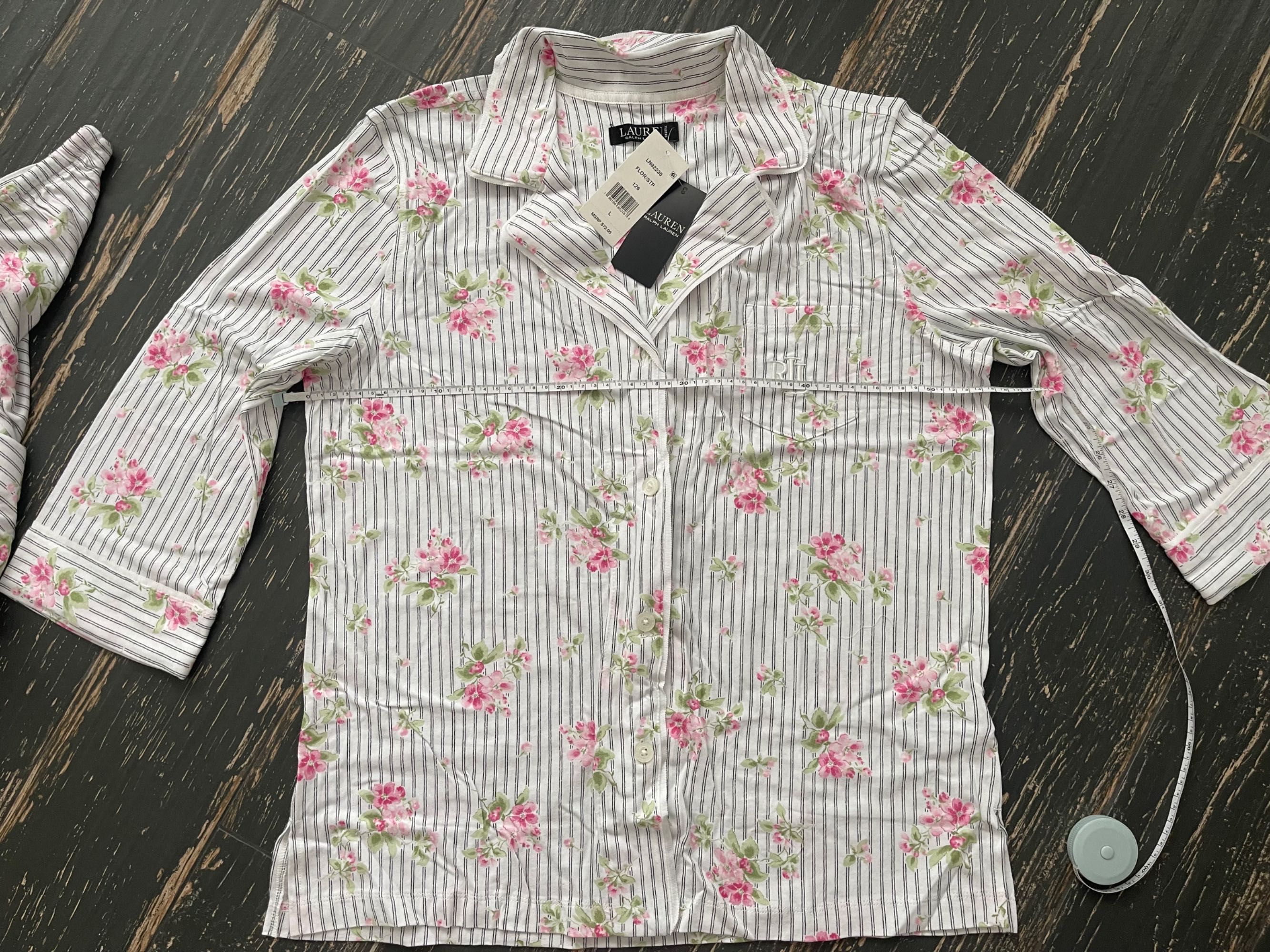 Ralph Lauren 3/4 Notch Collar Long PJ Set. Пижама коттон трикотаж р L
