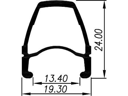 Обод Weinmann 28" (пістонований) DPX 700c 622x18c/23c H28 (отворів)
