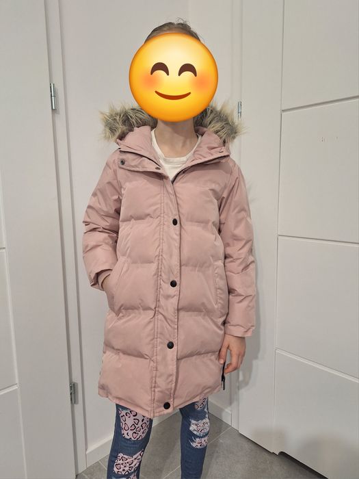 128cm Cool Club ciepła puchowa zimowa długa kurtka płaszczyk na zimę