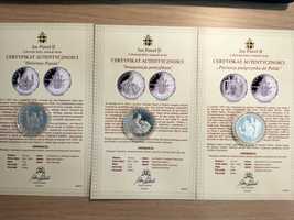 Srebrne medale kolekcjonerskie Jan Paweł II