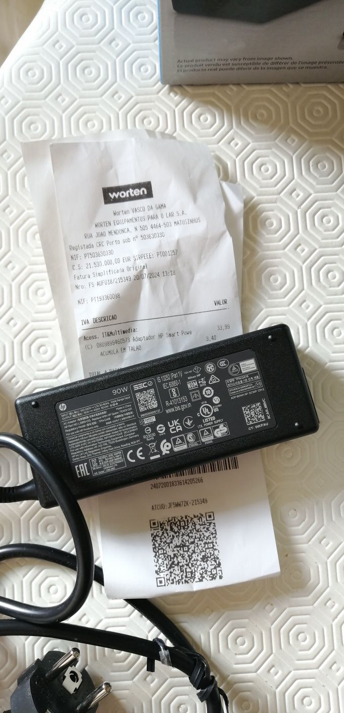 Carregador PC hp