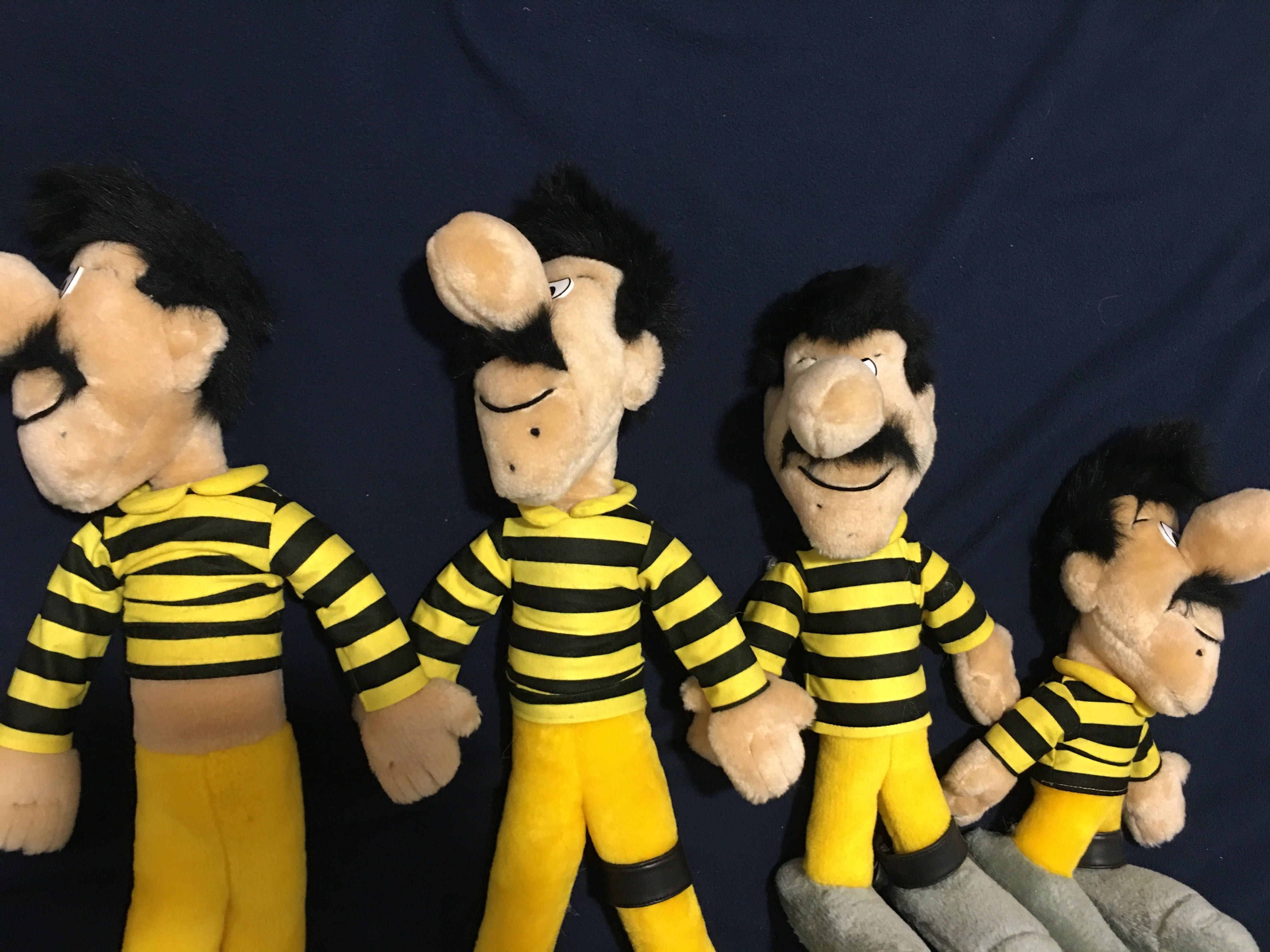 peluche os Irmão DALTON da banda desenhada Lucky Luke novos a estrear