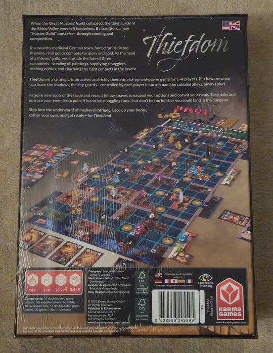 THIEFDOM z KS EN gra planszowa z instrukcją w języku polskim.