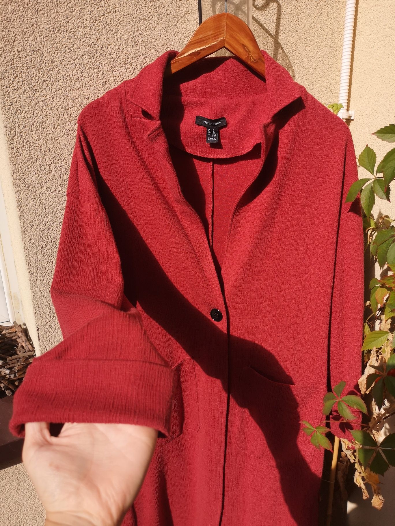 Płaszcz jesienny New Look rozmiar S kolor ceglany czerwony