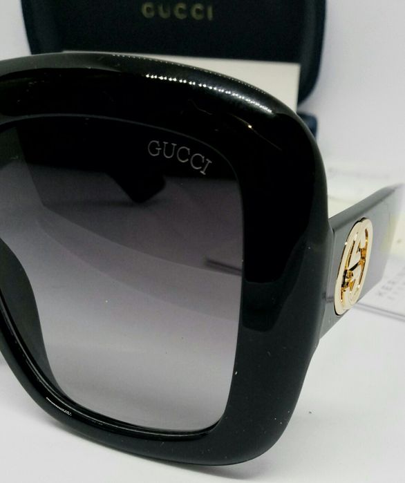 Gucci GG 0498 очки женские большие массивные черные с градиентом