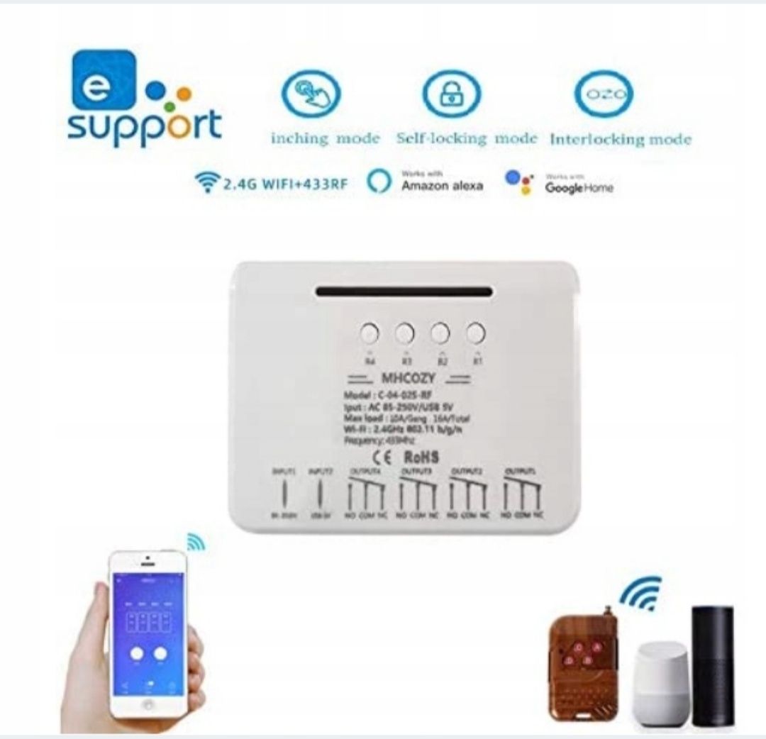 Sterownik MHCOZY Przekaźnik Wi-Fi C-04-02S-RF