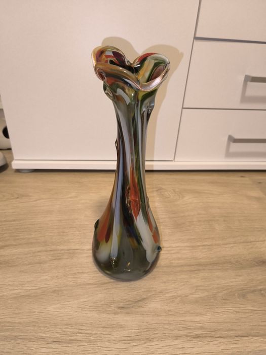 Wazon sękacz, szkło kolorowe