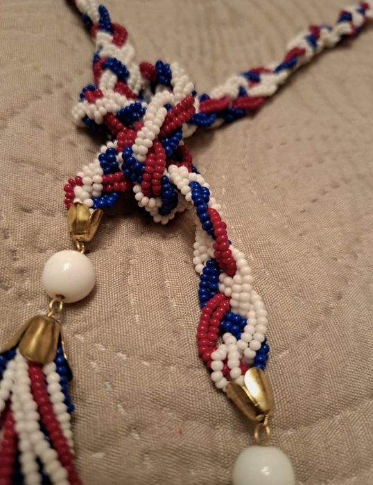 Sznur koralików naszyjnik koraliki rekodzielo biżuteria