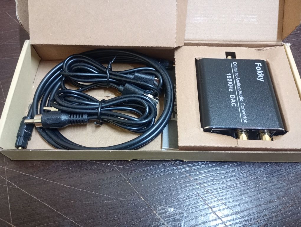 Konwenter audio HS202 cyfrowy na ANALOGOWY 192KHZ DAC + kable