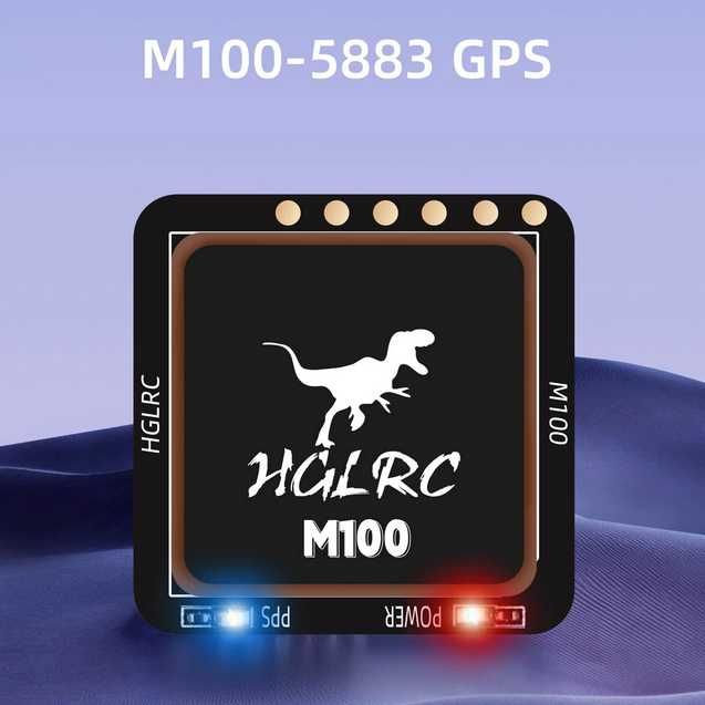 GPS модуль для FPV з компасом HGLRC M100-5883, 21х21мм