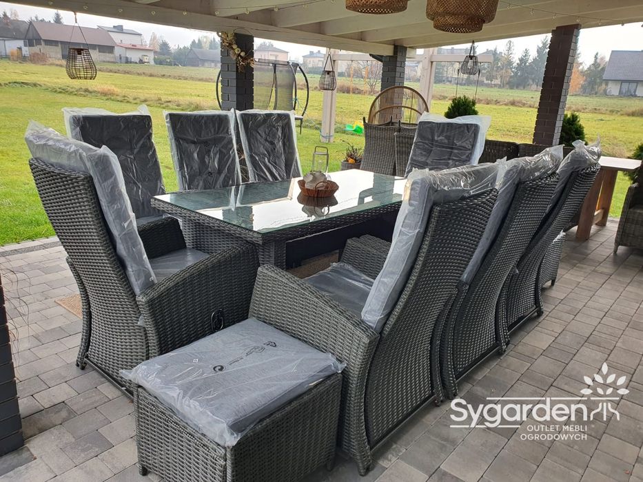 Zestaw mebli ogrodowych,8-10 osobowy, Premium!