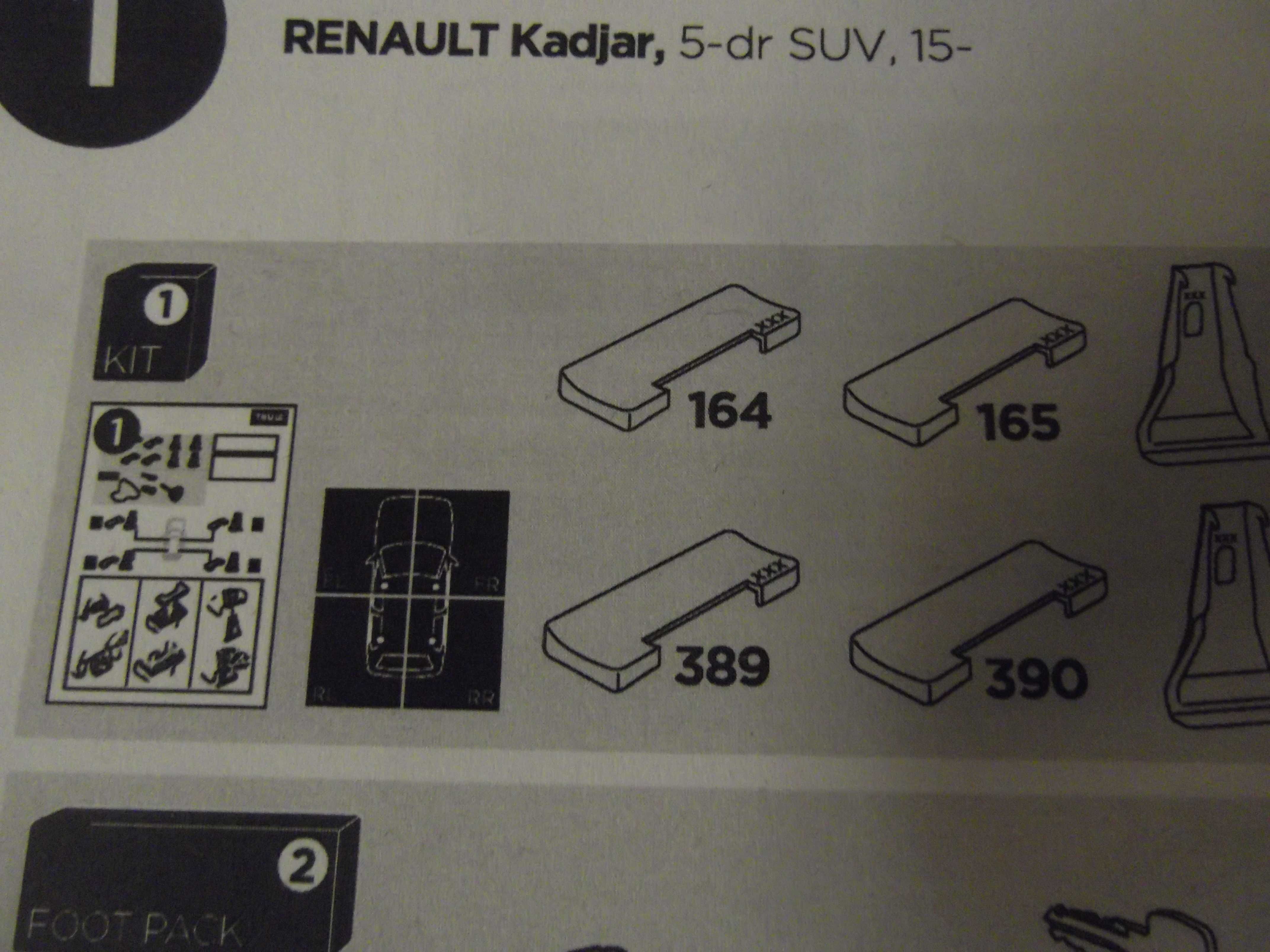 Bagażnik dachowy THULE Renault Kadjar suv 15r