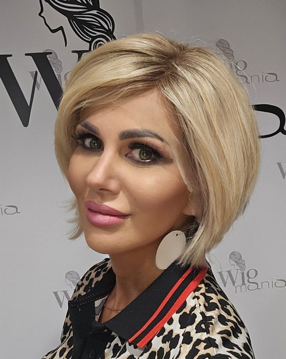 Peruka z włosów naturalnych blond