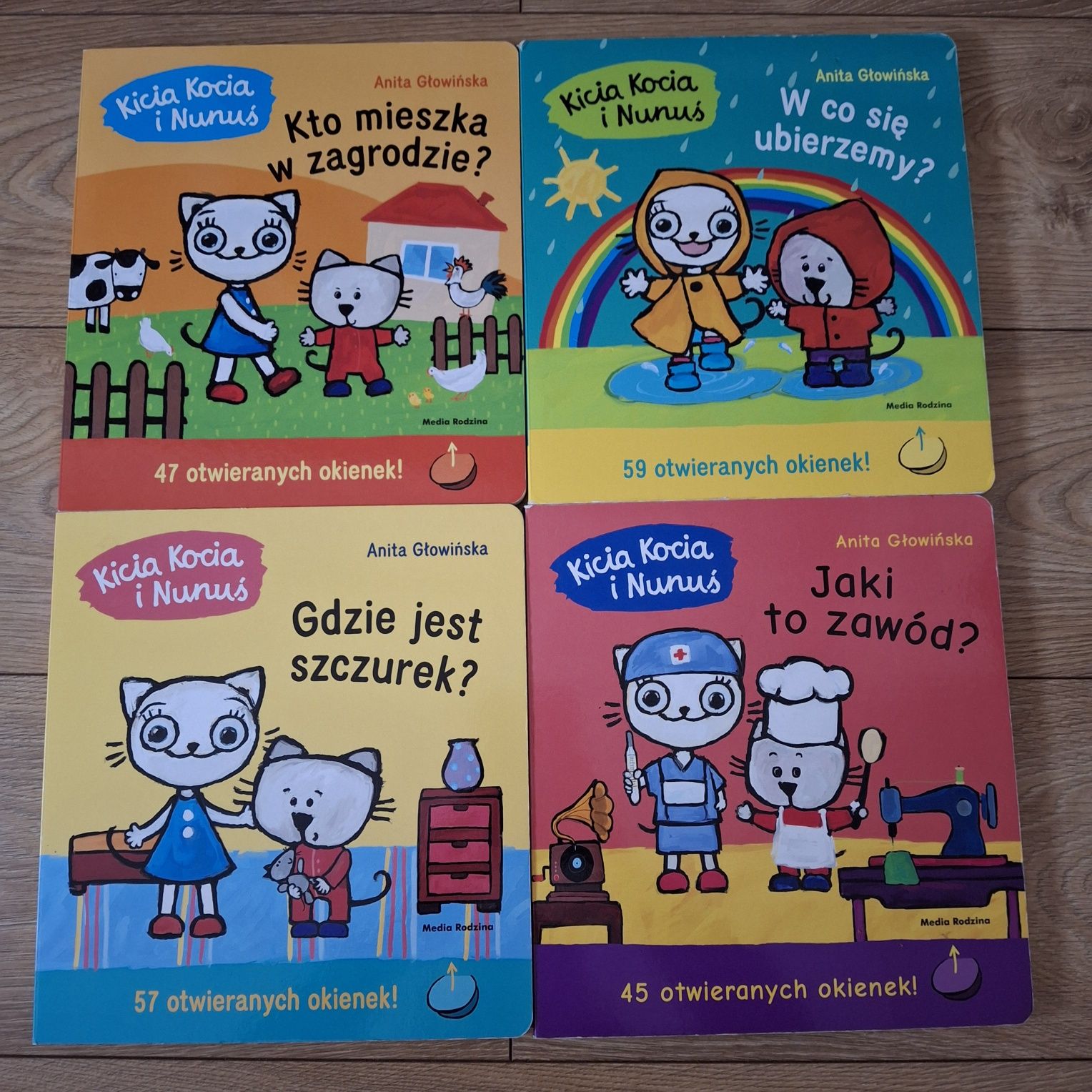 Książeczki Kicia Kocia z otwieranymi okienkami