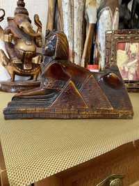 Египетская статуэтка сфинкс, фараон, Тутанхамон, пирамида