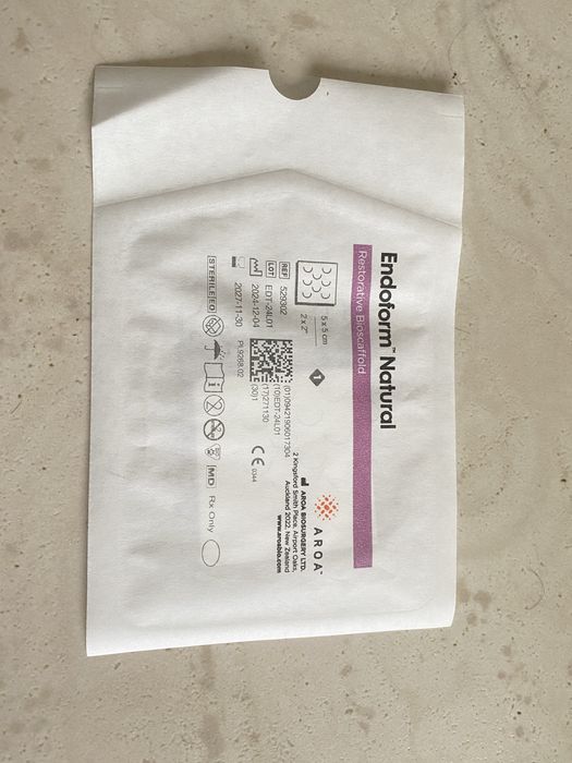 Matryca do odbudowy naskórka Endoform 5x5