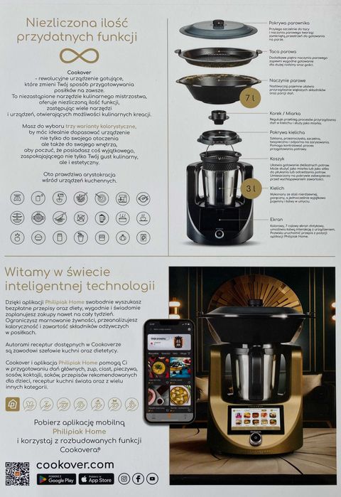 Robot wielofunkcyjny COOKOVER Philipiak Black Limanowa/Nowy Sącz