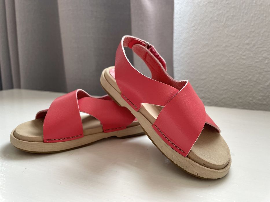 Sandálias rosa Zara 23 , pele