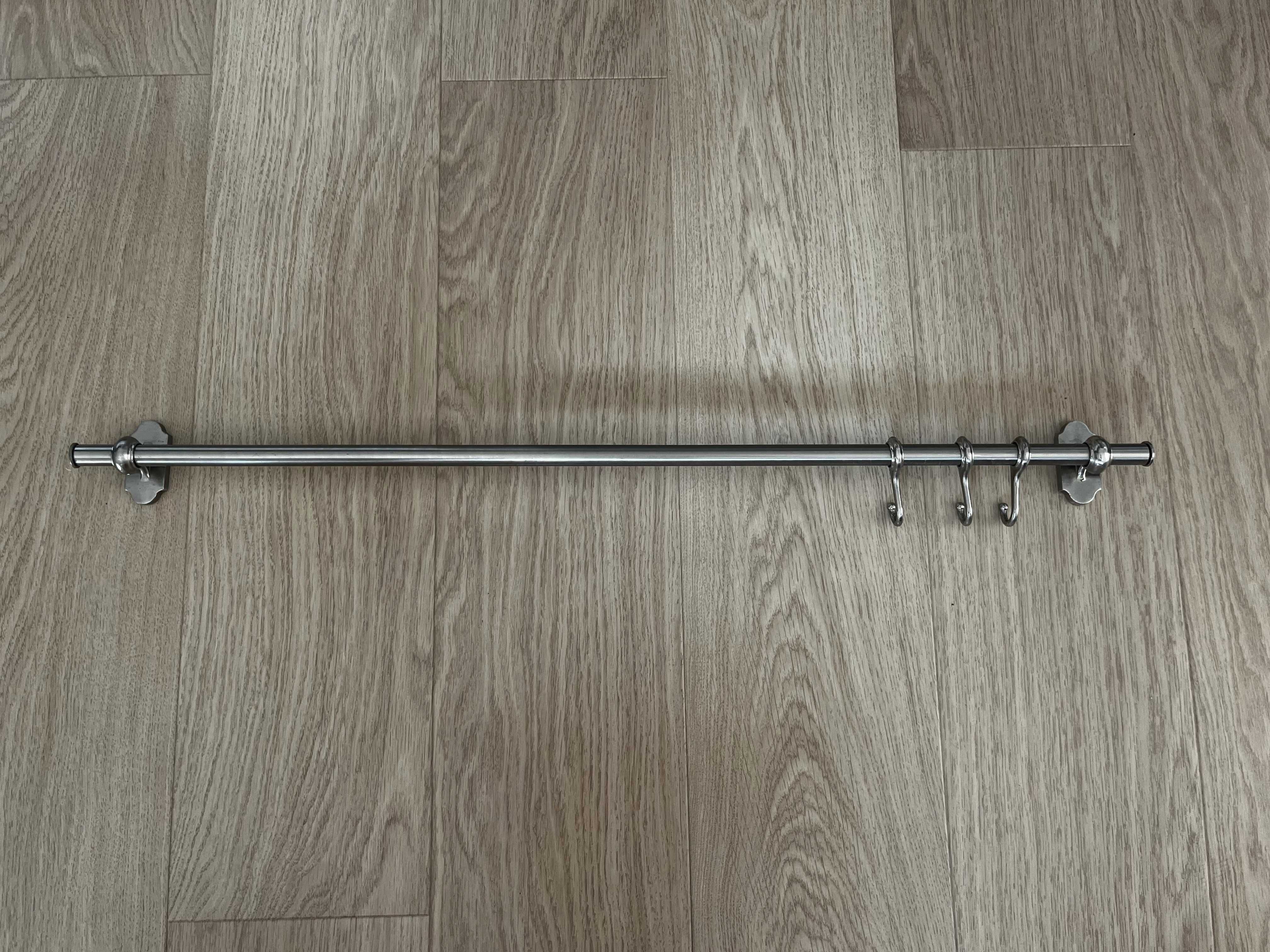 Reling kuchenny z haczykami srebrny 80 cm