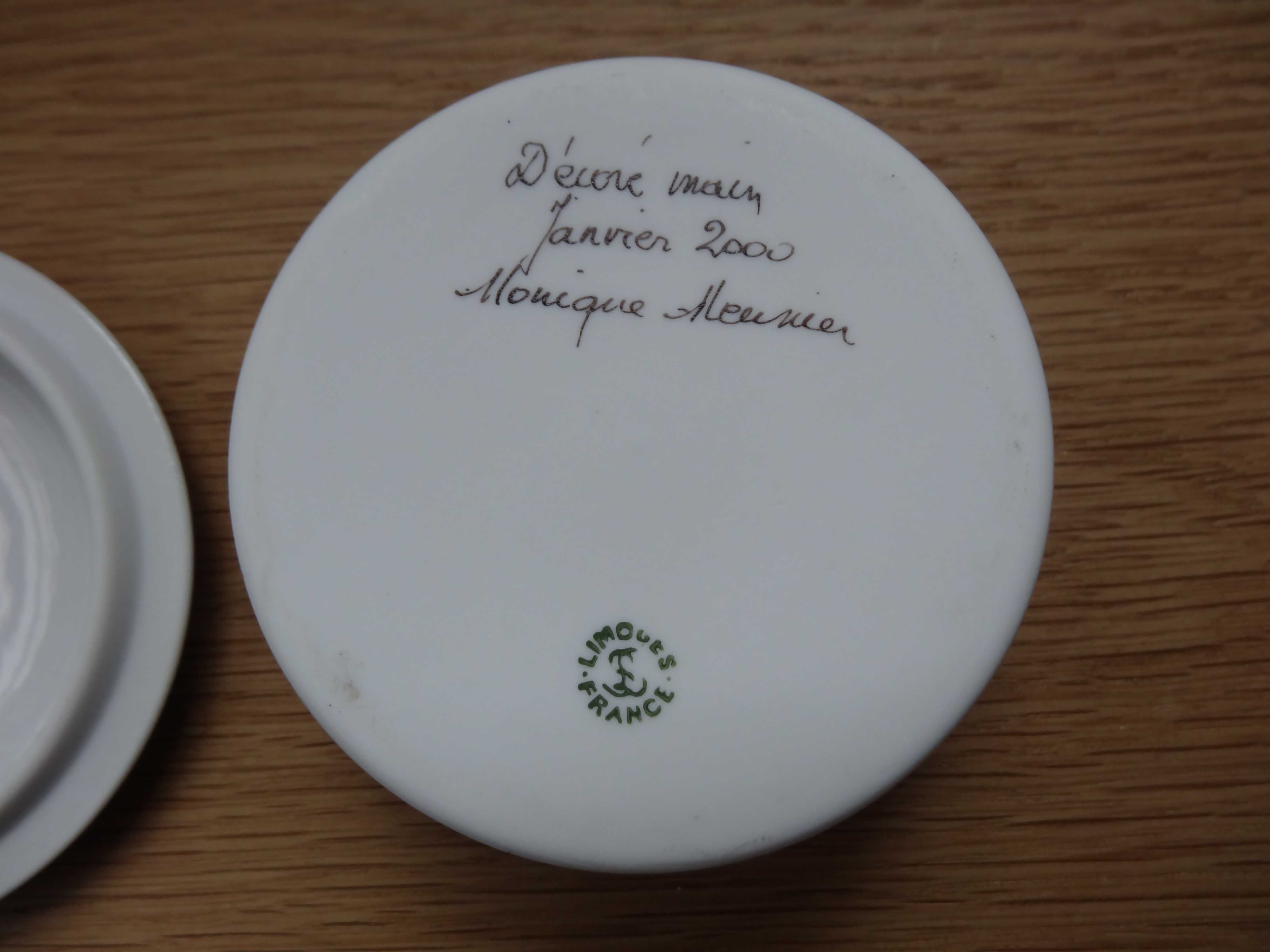 puzderko porcelanowe, szkatułka z porcelany, sowa Limoges