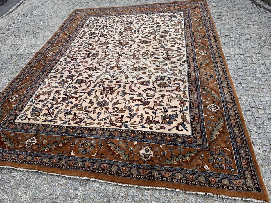 Dywan wełniany kaszmirowy r.tkany perski Ind TABRIZ 400x300 gal.14 tyś