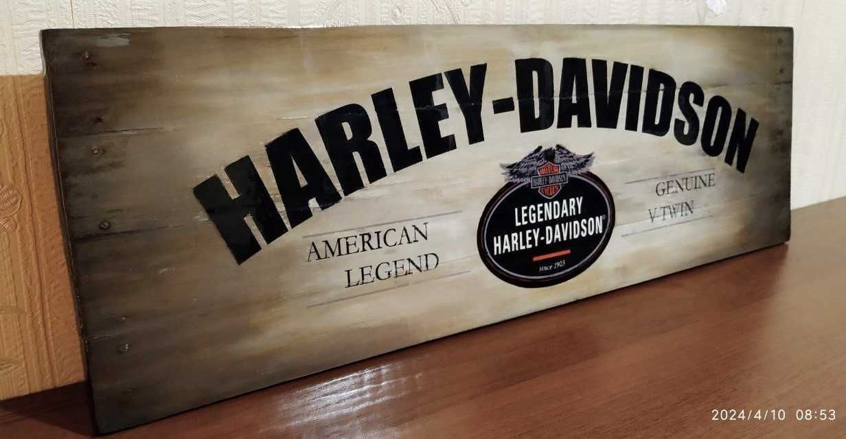 Картина Harley-Davidson интерьерная картина лофт Харли Дэвидсон loft