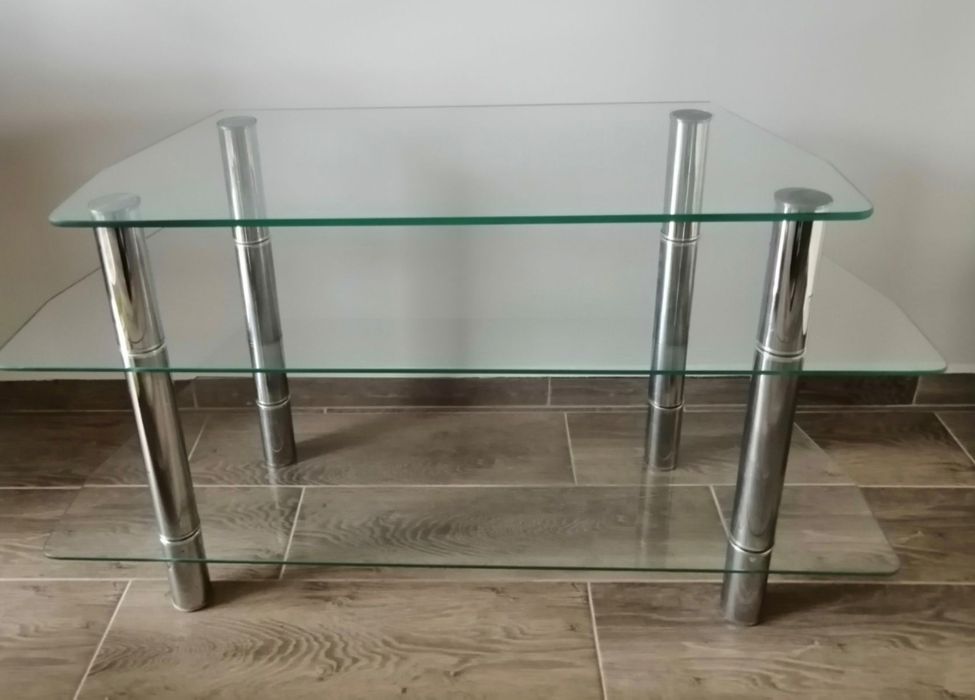 Stolik RTV szklany