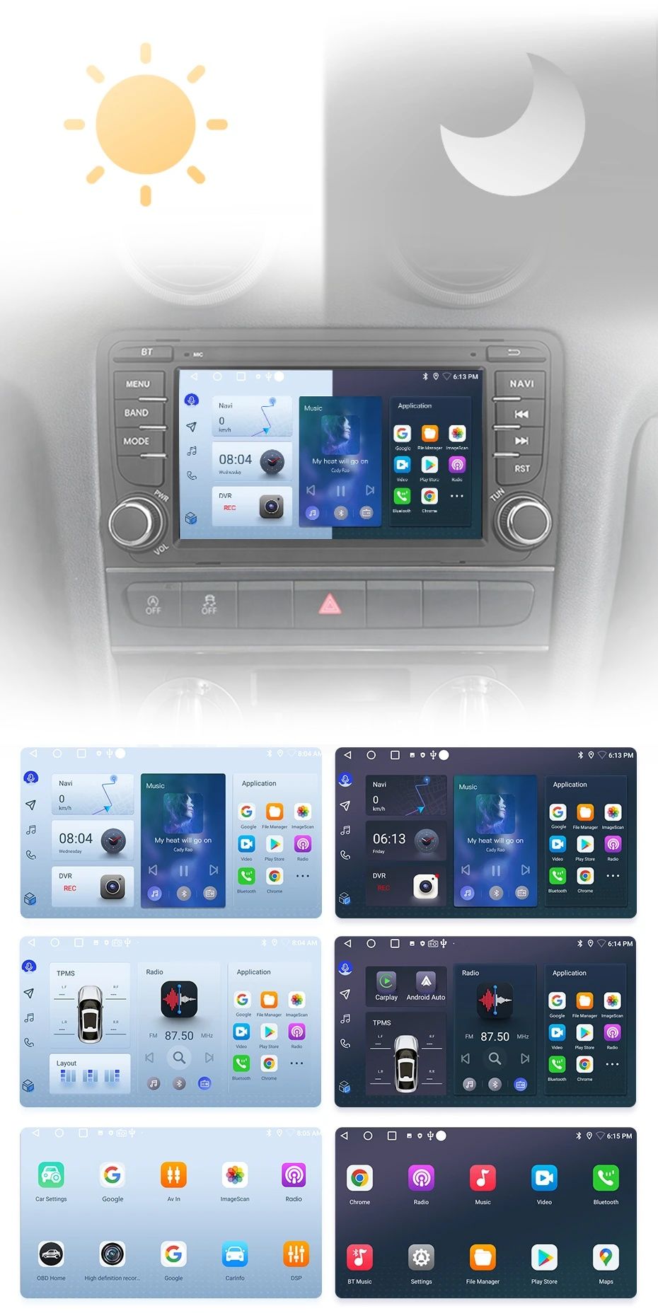 Rádio android Audi A3 8P S3 RS3 4G LTE GPS 8-core 6/128GB SELADO